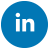 Image of LinkedIn social media icon.