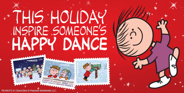 THIS HOLIDAY INSPIRE SOMEONEâ€™S HAPPY DANCE PEANUTS Â© Characters Â© Peanuts Worldwide LLC.